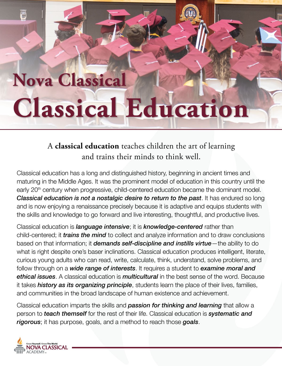 About Classical Education - Nova Classical Academy