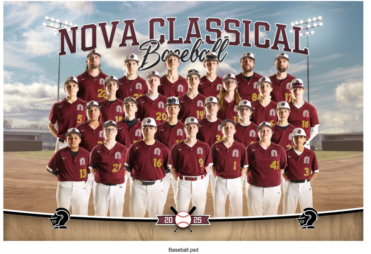 Nova Classical Boys Baseball Team 2025 photo